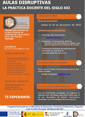 CURSO AULAS DISRUPTIVAS. LA PR&Aacute;CTICA DOCENTE DEL SIGLO XXI